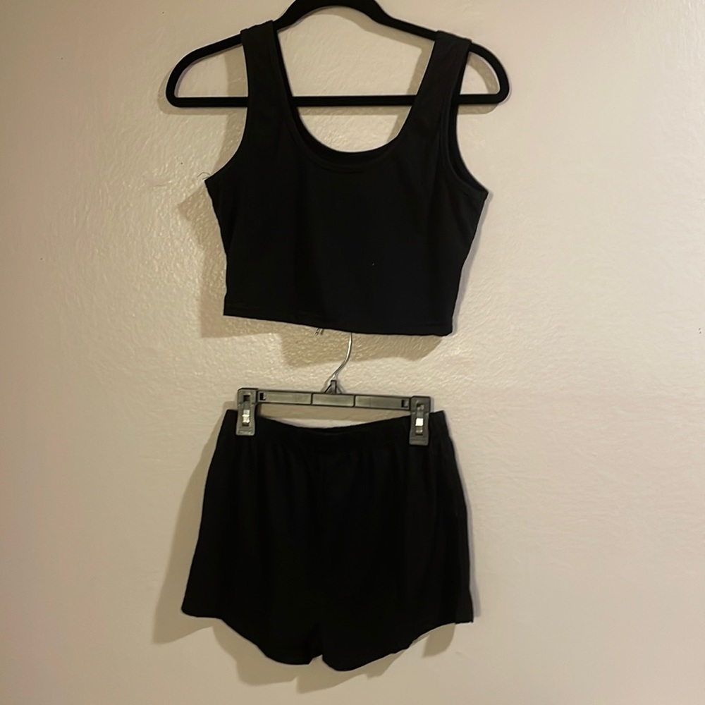 Black shorts and top set